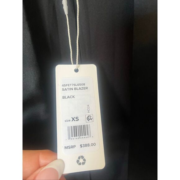 Favorite Daughter Satin Blazer in Black NEW NWT - Picture 6 of 10